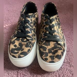 Steve Madden Leopard Print Platform Sneakers